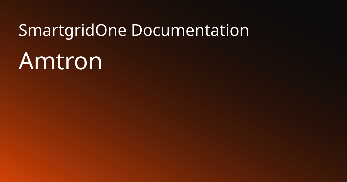 Amtron | SmartgridOne Documentation