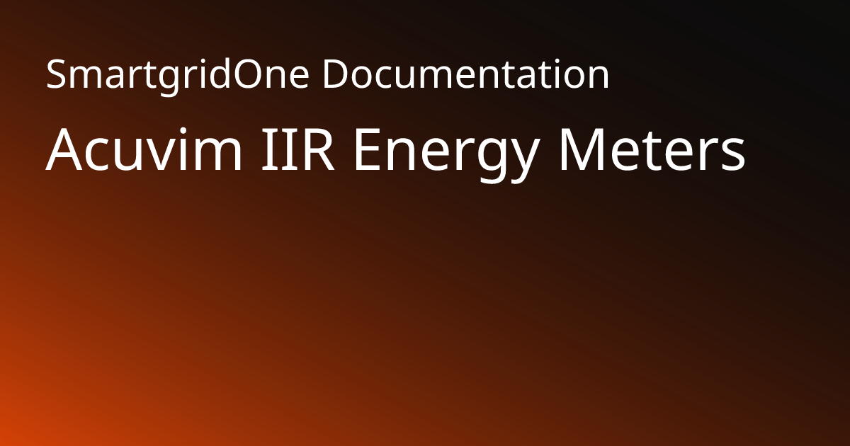 Accuenergy | SmartgridOne Documentation