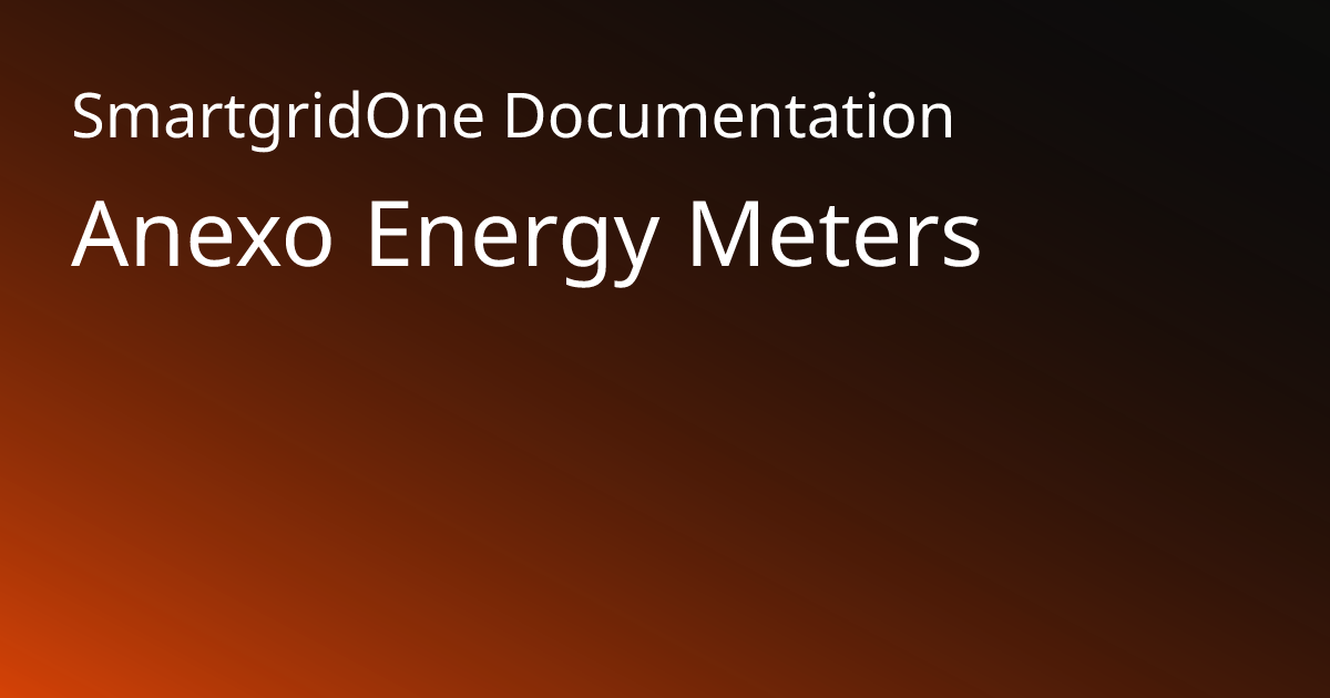 Anexo | SmartgridOne Documentation