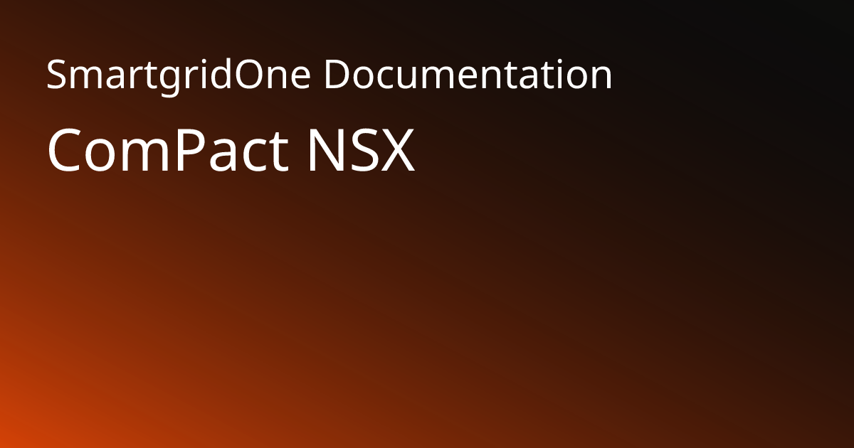 ComPact NSX | SmartgridOne Documentation