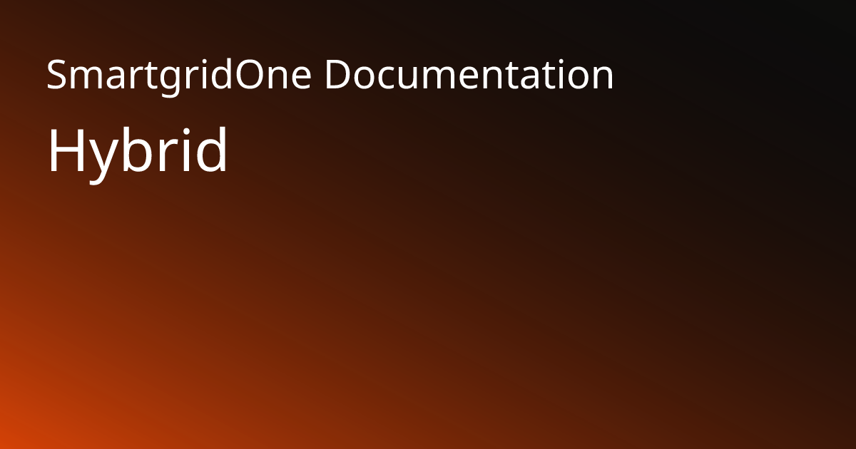 Híbrido | SmartgridOne Documentation