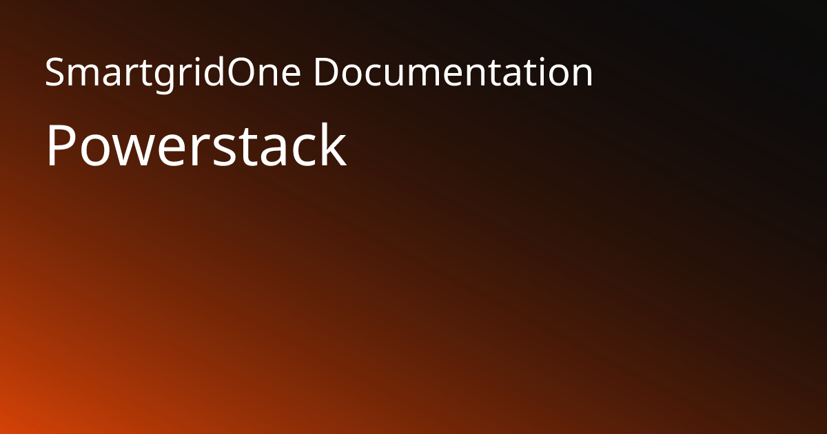 Powerstack | SmartgridOne Documentation