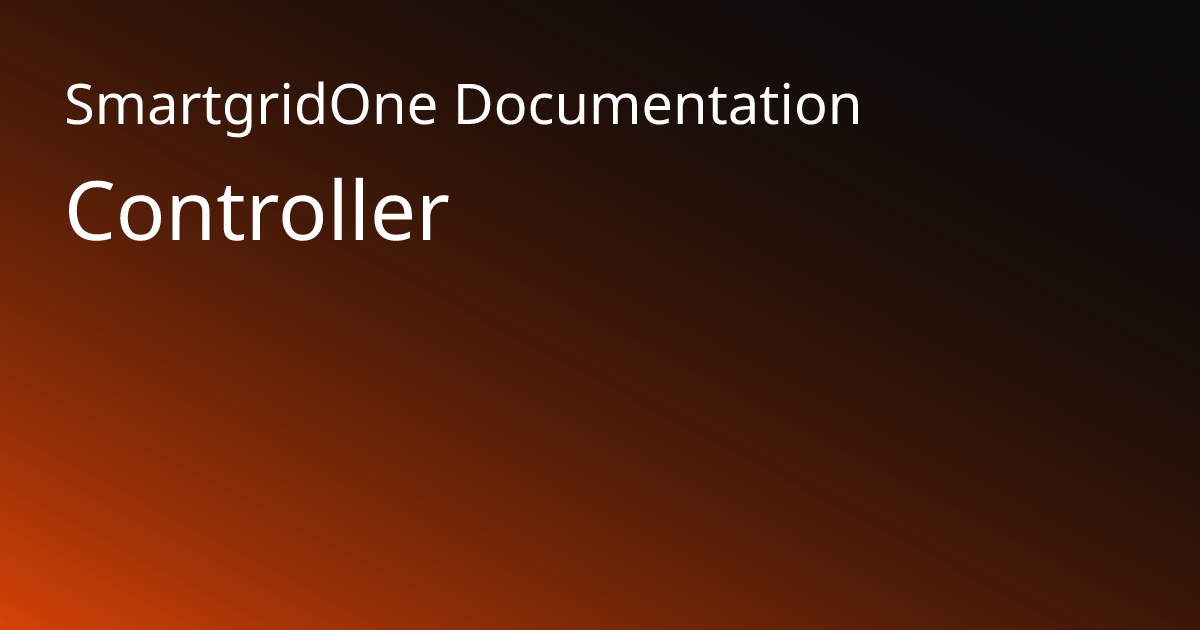 Controller | SmartgridOne Documentation